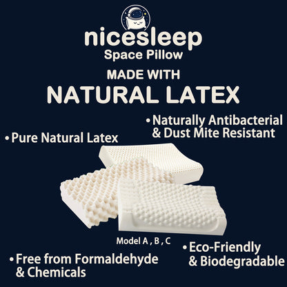 Smooth & Breathable Latex Pillow – Model C✨Special Deal: discount on first pillow + second one is HALF PRICE
