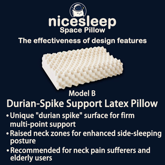 Durian-Spike Support Latex Pillow – Model B✨Special Deal: discount on first pillow + second one is HALF PRICE