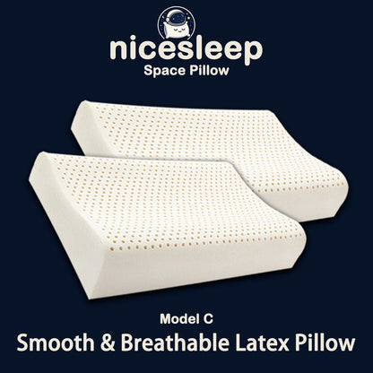 Smooth & Breathable Latex Pillow – Model C✨Special Deal: discount on first pillow + second one is HALF PRICE